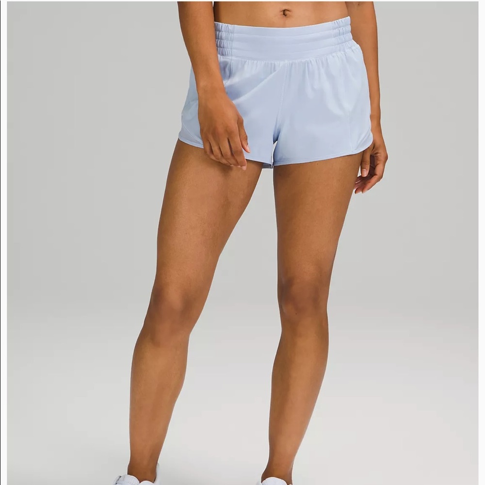 Lululemon Hotty Hot HR Short 2.5 - Blue Linen, 4